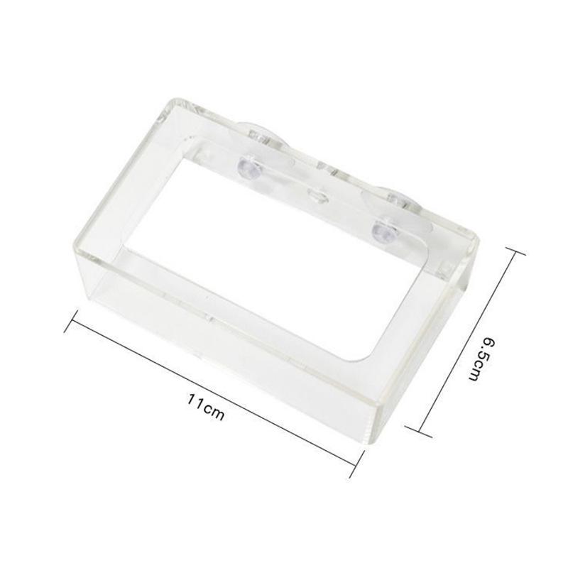 1Pcs Acrylic Fish Tank Fixed Food Dispenser Wide Feeding Area Dispensing Tool Aquarium Fish Food Feeder With Suction Cup