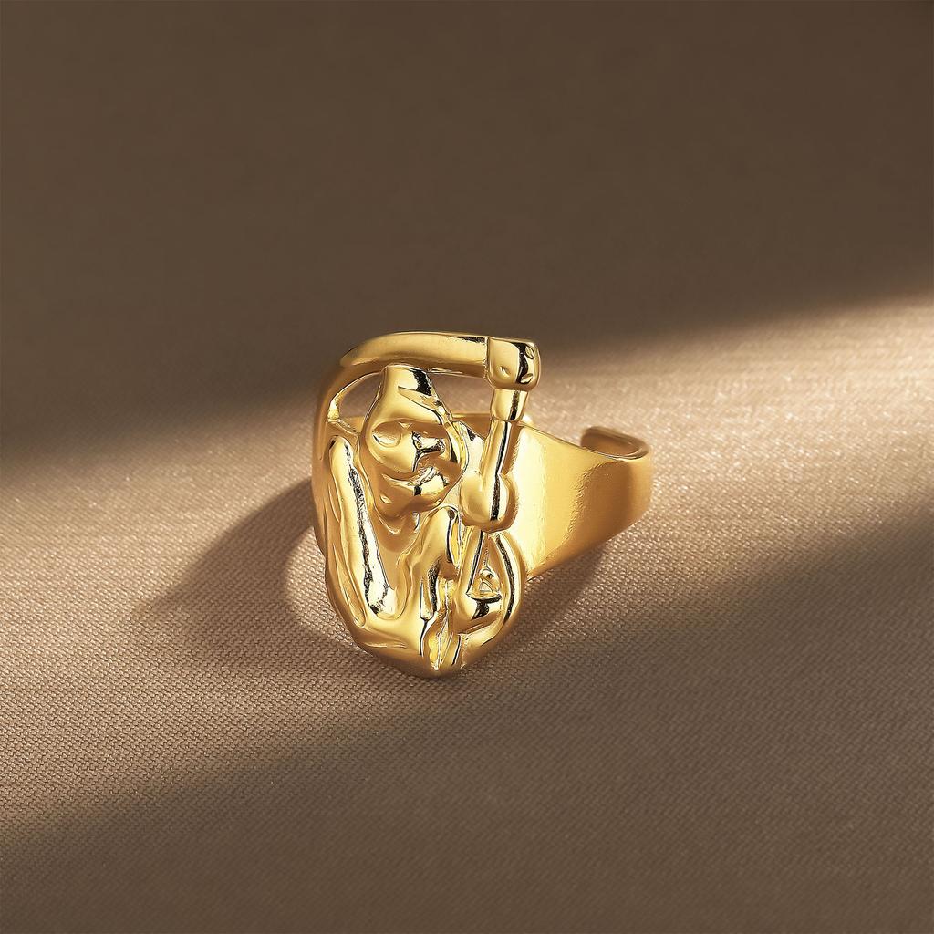 Anello da donna alla moda in 1 pezzo Anello da donna Anello in metallo Anello lucido Anello in metallo Regalo per le vacanze