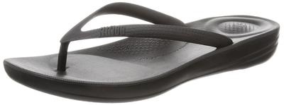 FitFlop IQUSHION ERGONOMIC Beach All Size Cm FLIP-FLOPS Women's Sandals, Black, 24.0-24.5