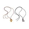 Stainless Steel Waterproof Irregular Geometric Metal Wax Rope Necklace Accessory Fashionable Jewelry for Daily Wear