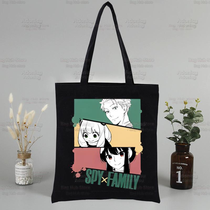 Spy X Family Anime Canvas Tote Bag - Harajuku Style Shoulder Bag for Students & Shopping