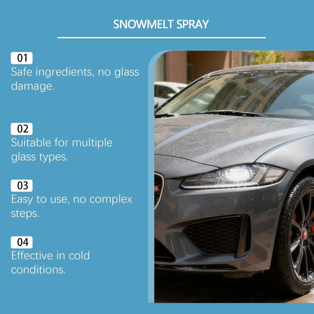 HOMONTH Car Snow Melting Spray: Quick Thaw & Frost Prevention for Windows and Refrigerator Glass Surfaces in Cold Weather