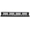 Gold Plated 24 Port Mountable Data Patch Panel High Speed CAT6 CAT 6 Network Cable Rack