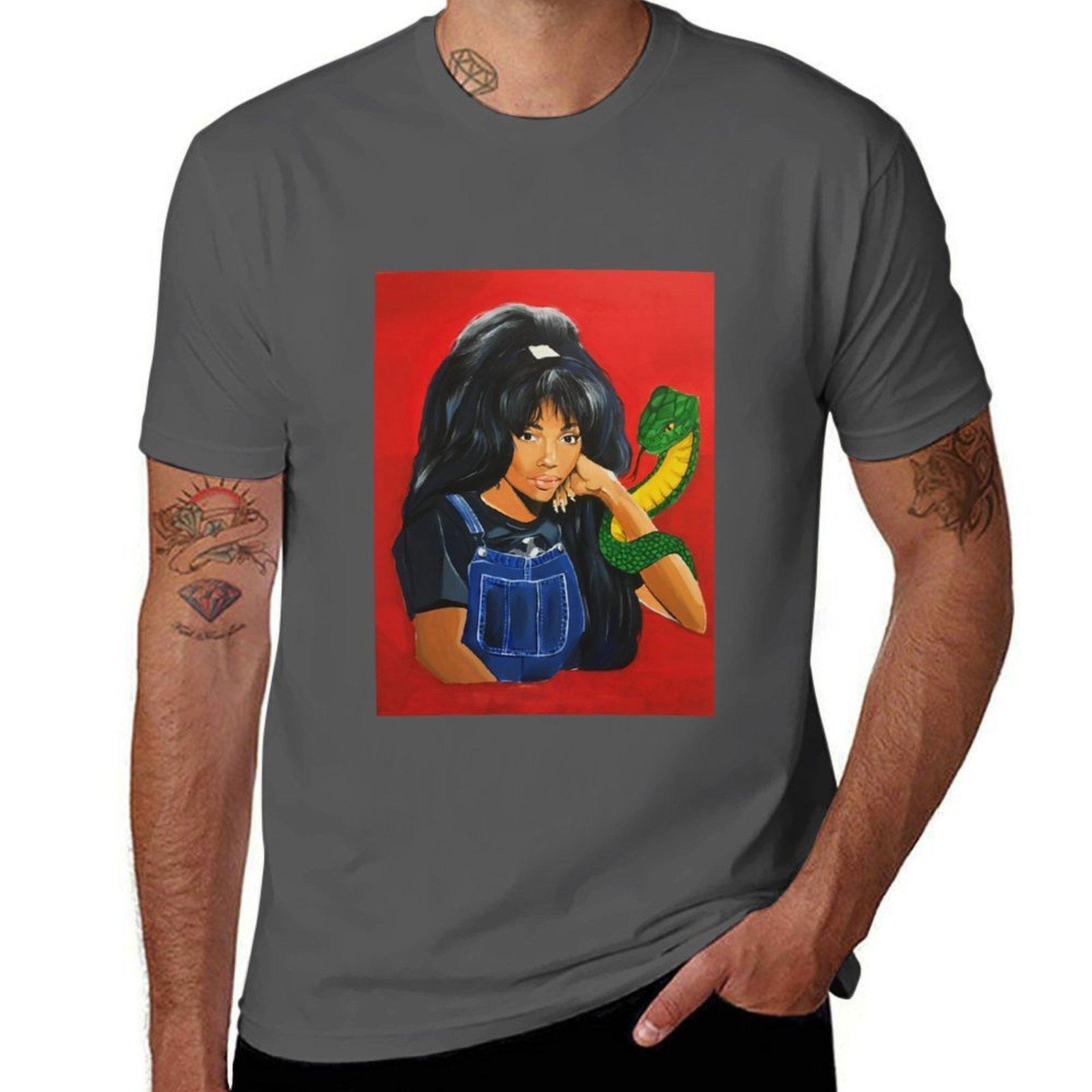 

Sza Painting T-Shirt man t shirt graphic t shirt man cotton T-Shirt 4XL