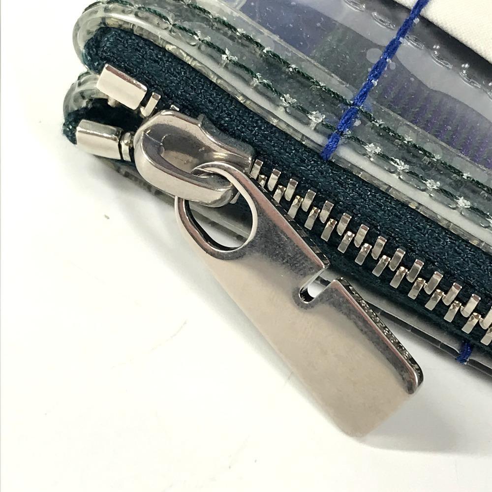 BURBERRY EKD Travel Pouch Logo Clutch bag bag pouch Cluch Bag  Vinyl clear/blue