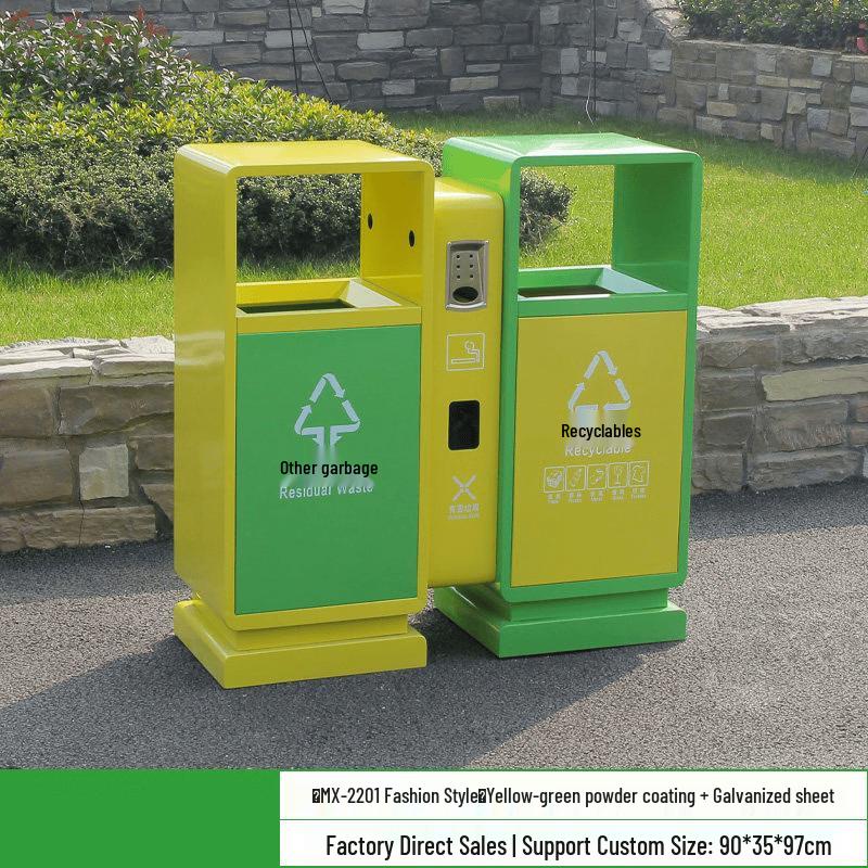 JPHZNB Outdoor Stainless Steel Trash Can