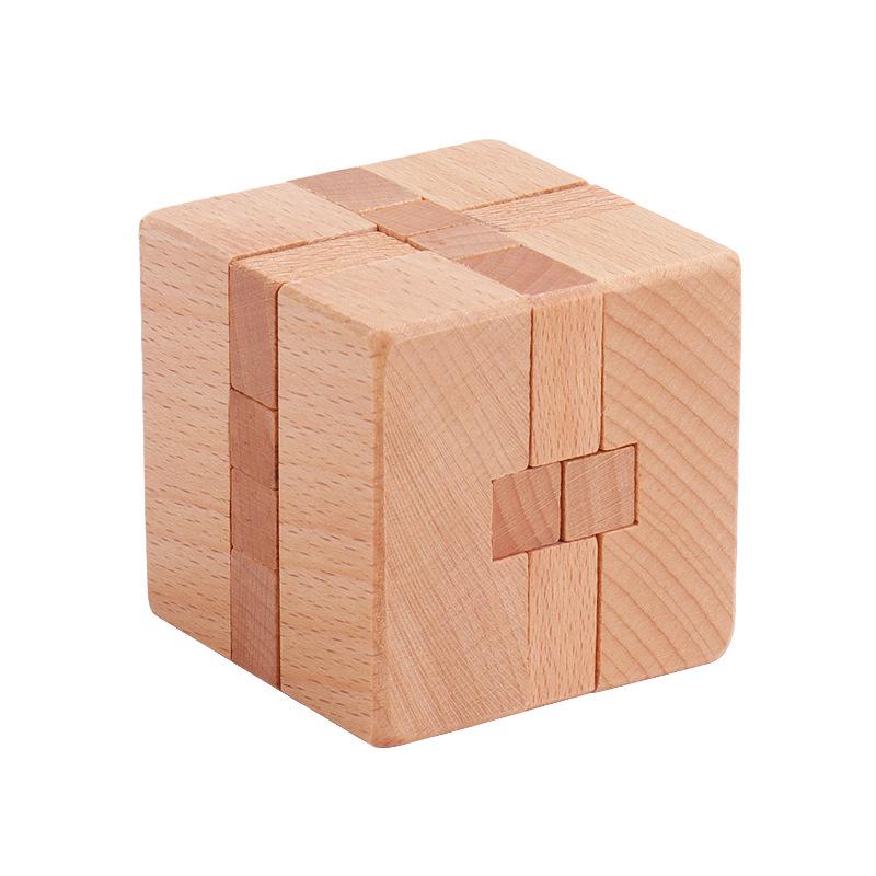 Luban Lock Classical Wood Puzzle Set for Kids - Mortise and Tenon Design