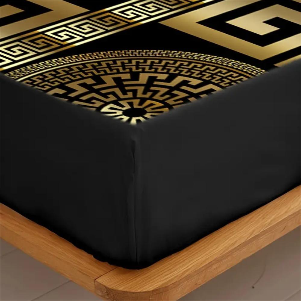 Luxurious European Style 3Pc Sheet & Pillowcase Set - 100% Polyester Breathable Fabric, All-Season, Machine Washable, Digital