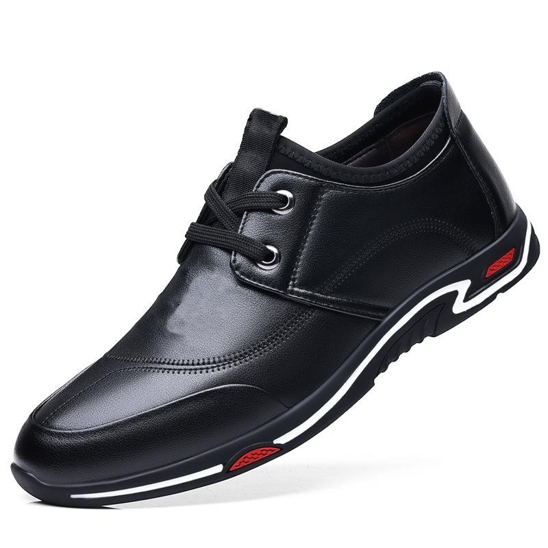 

Fashion Spring New Sport Shoes Korean Lace-up Casual Shoes trend sneakers Male Lightweight Breathable Flats Shoes Zapatillas Hombre 39 чёрный