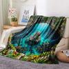 1PC 3D visual effects  Print FlAannel Blanket, High quality Comfortable for All Seasons, Home Decor, Warmth and Comfort