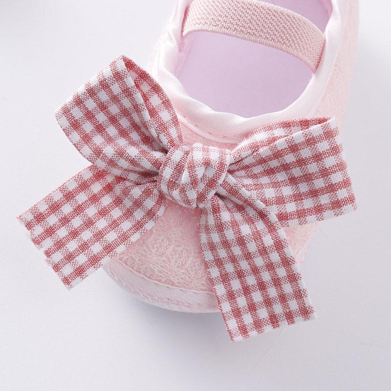 Sweet Bowknot Baby Girl Shoes Infant Soft Bottom First Walker Cotton Newborn Prewalker Spring Toddler Shoes