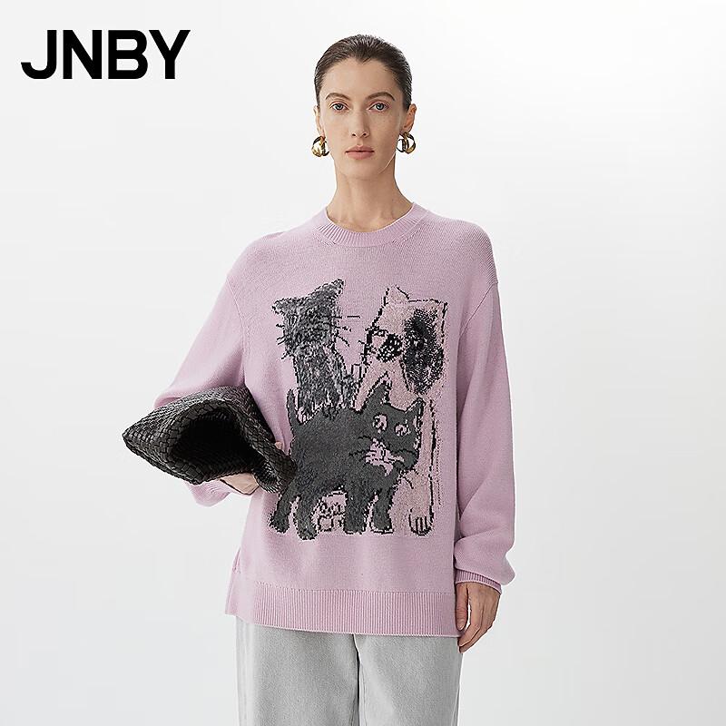 JNBY 2025 Spring Loose Fit Round Neck Wool Knit Sweater