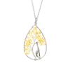 Handmade Copper Wire Wound Natural Gravel Crystal Giraffe Life Tree Fortune Tree Necklace N53