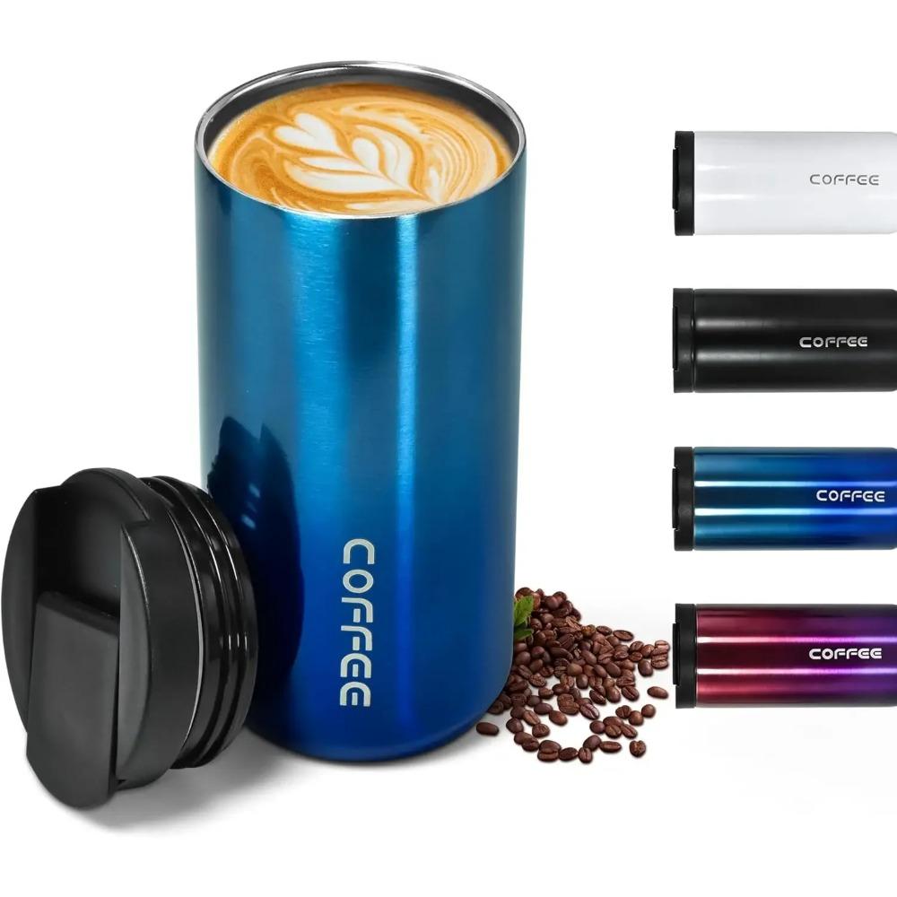 400ML Stainless Steel Coffee Cup Travel Thermal Mug Leak-Proof Thermos Bottle Tea Coffee Mug Office Business Style Thermos