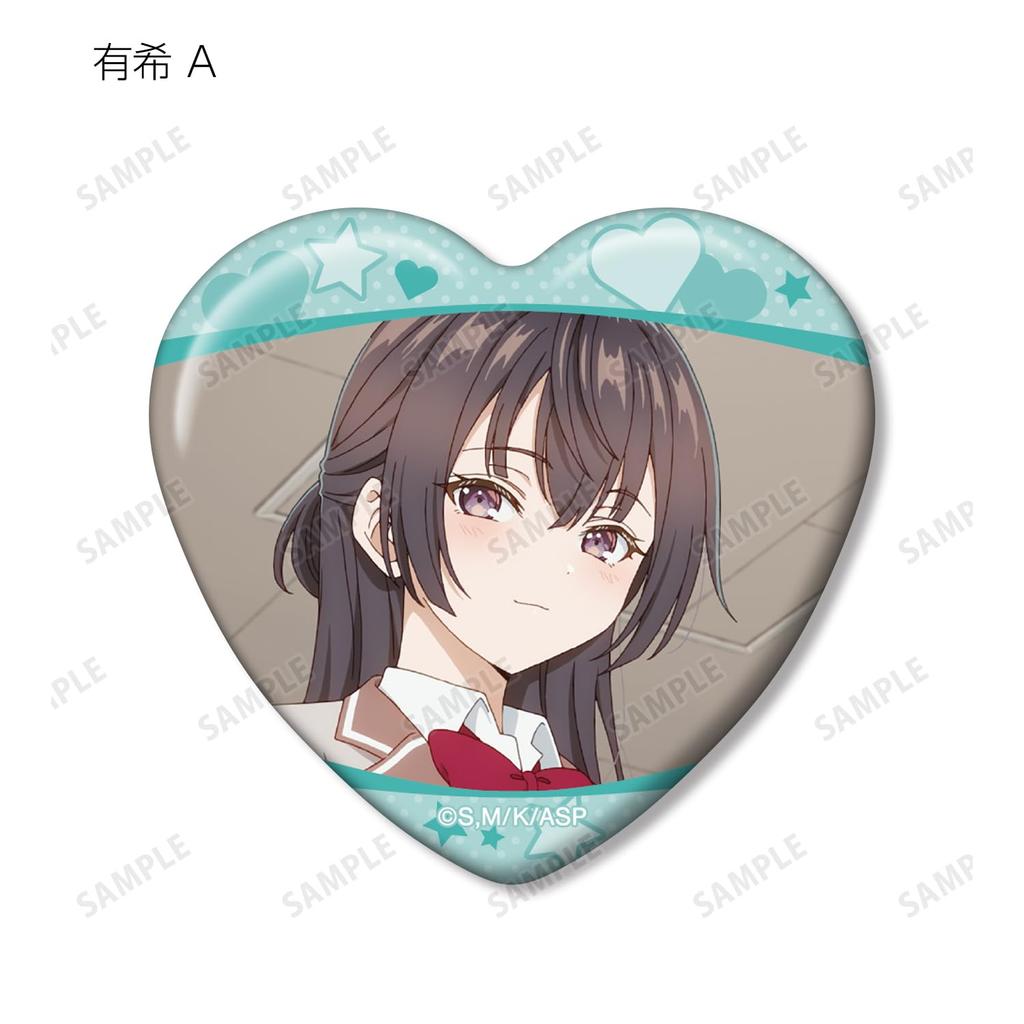 TV Anime "My Neighbor, Arya-san, Who Sometimes Whispers in Russian" Trading Scene Heart-Shaped Can Badges, Box of 10
