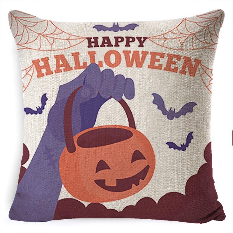 Halloween Tag Zuhause Sofa Kissenbezug Leichter Luxus Kissen Halloween Leinen Kissenbezug