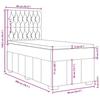 VidaXL Sommier à lattes de lit avec matelas Gris clair 90x200 cm Tissu, lit, lit à plate-forme, lit à panneaux, meuble de 3293858