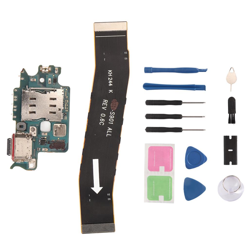 Charging Port Dock Connector PCB USB C Dock Connector Flex Cable Repair Part for Samsung S22 SM S901