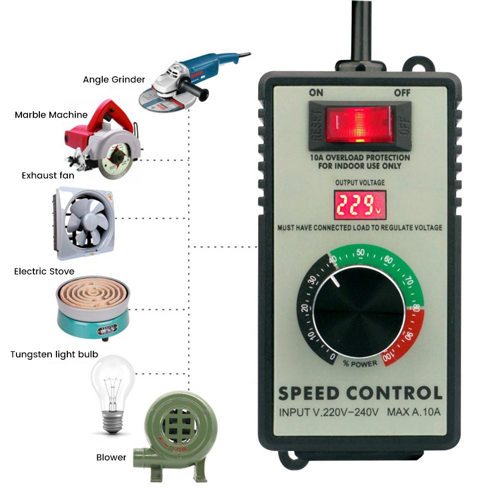 111V 111V 1111W Motor Speed Controller Switch Electric Router Angle Grinder Governor Voltage Regulator Switch Tool LED Display