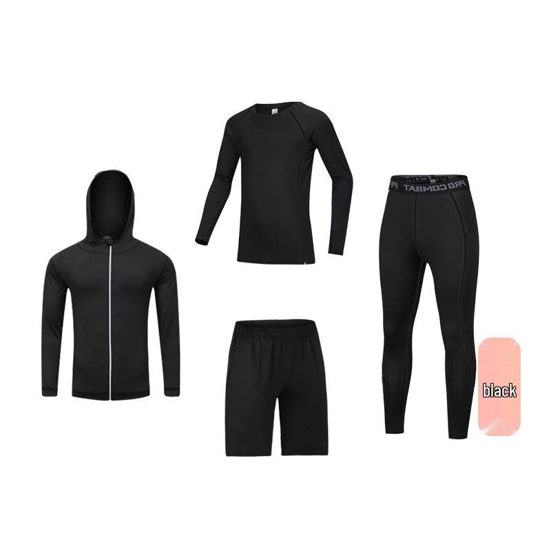 Kids' Sports & Fitness Set: Quick-Dry Basketball, Soccer, Outdoor Training Base Layer & Warm Tight-Fit Suit for Boys