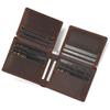Male Genuine Leather Short Wallet Multi-slot Cash Clip Purse Business Thin Card Holder Bifold Men's Small Purse With Photo
