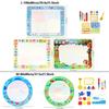 No Mess Magic Water Drawing Mat Doodle Board Reusable Educational Toy With Pens  Stamps Gift For Toddler Boys Girls