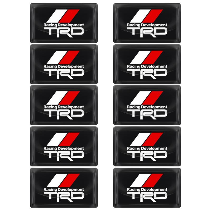 10 Stück Epoxid Auto Fensterheberknopf Lenkradaufkleber für Toyota Prado Yaris Hilux Prius Avensis Yaris Camry