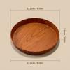 Stackable Round Wood Grain Plastic Vanity Tray Waterproof Bathroom Counter Organizer for Perfume Makeup Dressing Table Storage