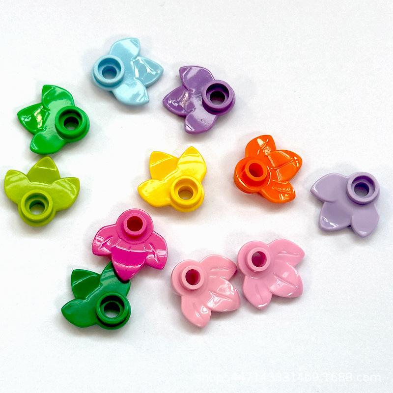 50g/219 Stück 32607 3 Blätter Pflanzenblatt 1x1 rund Baustein Moc Farbe Kompatibel mit Brick DIY Kinderspielzeug