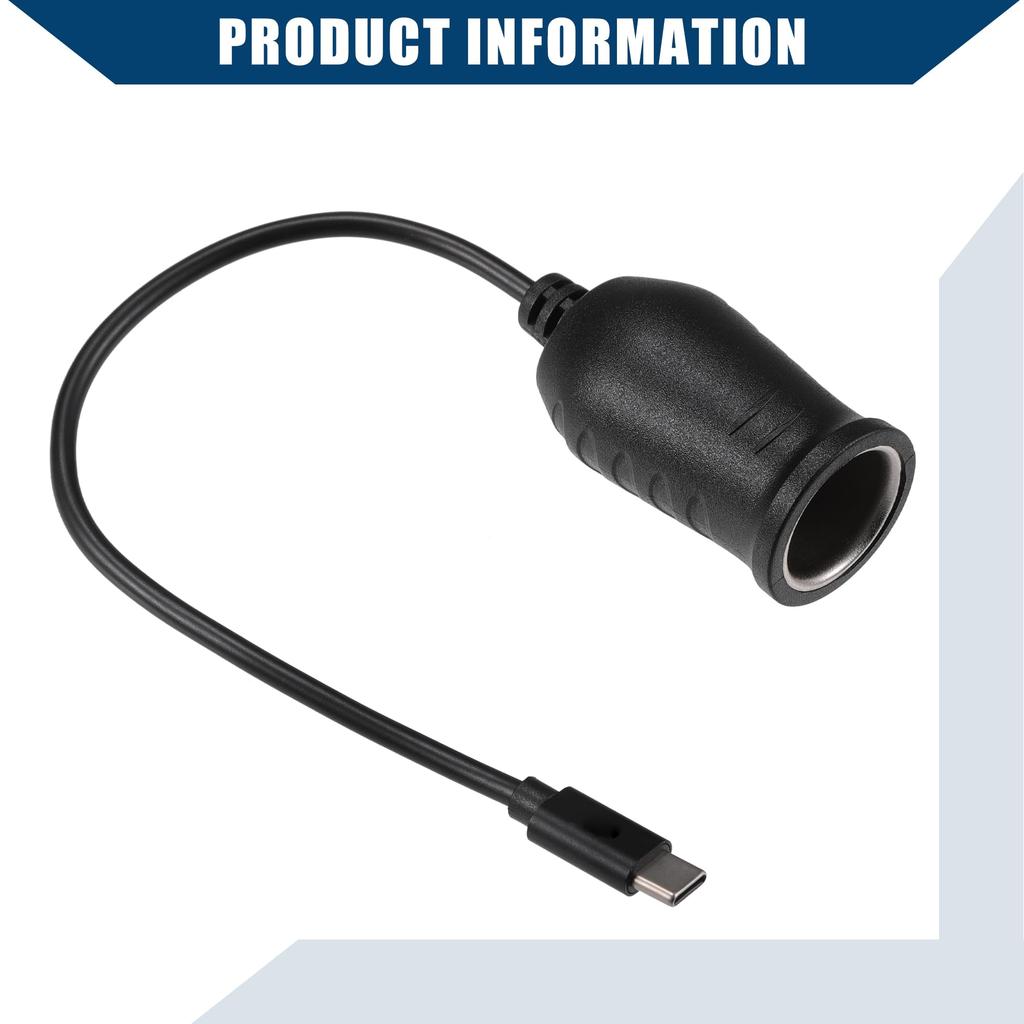 Hihaha 20V Cigarette Lighter Adapter Car RV USB Type C Female Cigarette Lighter Converter