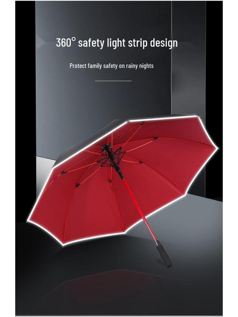 Herren Extra-Großer Doppelschichtiger Regenschirm mit Langem Verstärktem Griff für Zwei oder Drei Personen, Sturmfest und Langlebig.
