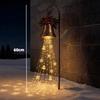 Weihnachtsglocken Kaskade Solar-Gartenleuchte für Weihnachtsdekoration im Garten Warmweiß Kaskadierende Gartenstecker-Leuchte für Rasen Garten Weg