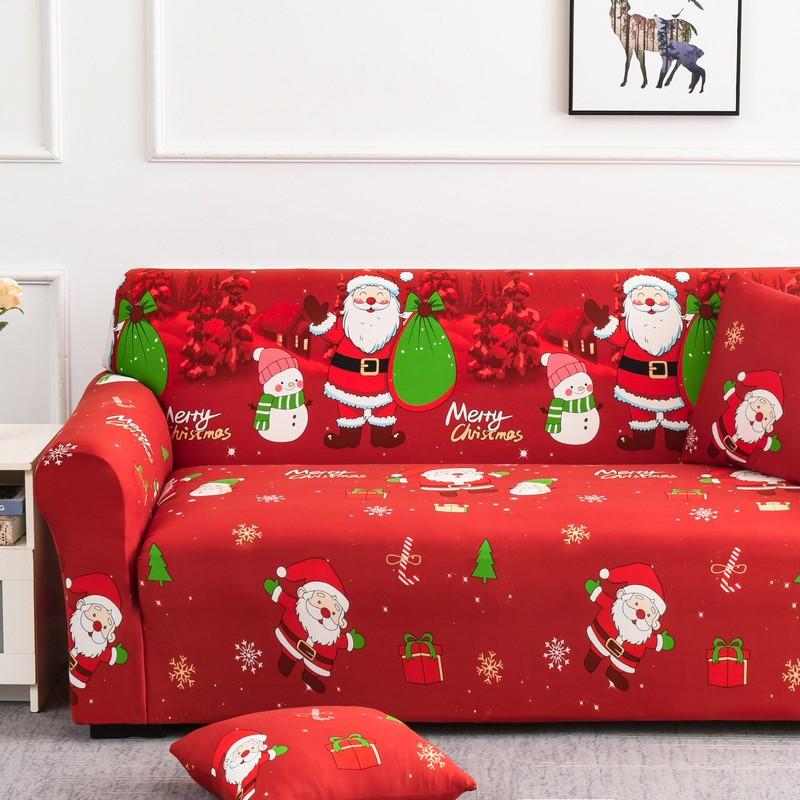 Christmas Decoration Sofa Cover Stretch Modern Chair Couch Cover Sofa Covers For Living Room Furniture Protector 1/2/3/4 Seater