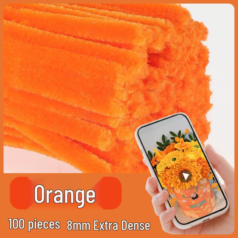 Colorful Chenille Sticks: Craft Pipe Cleaners for Kids' Velvet Flower Bouquets