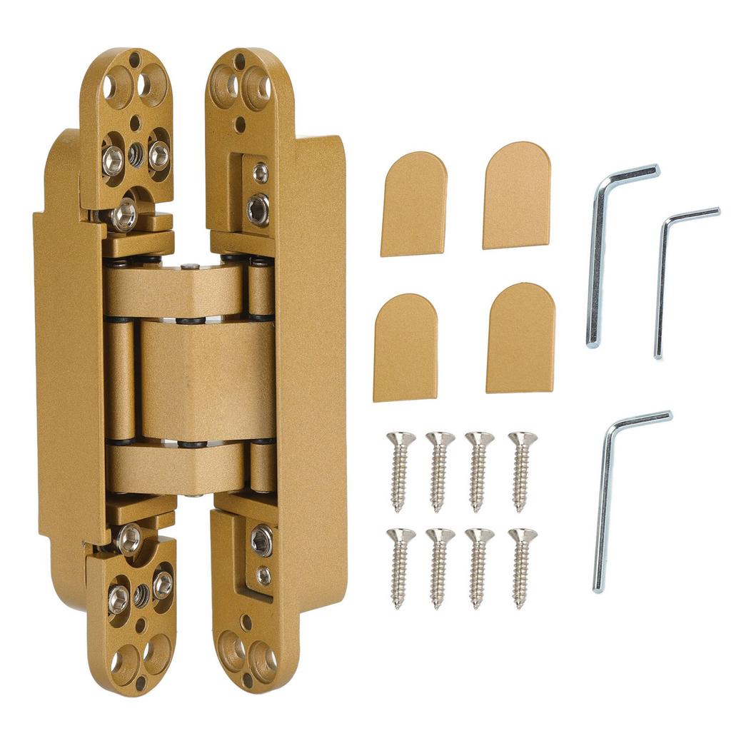 Door Hinges Adjustable 180 Degrees Opening Angle 3D Folding Door Hinge with Hex Wrench Screws for Wooden Door 40kg Door Hinges