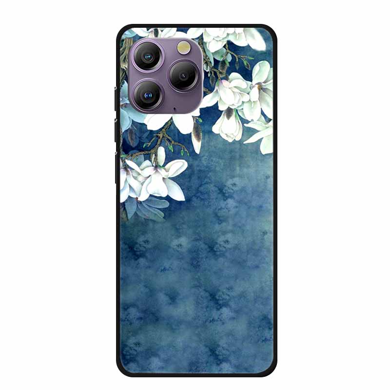 Copertura Morbida Spazio per Custodia Blackview A96 Fiore TPU Gatto Custodie in Silicone per BlackviewA96 Cover Shell Amorevole Antiurto