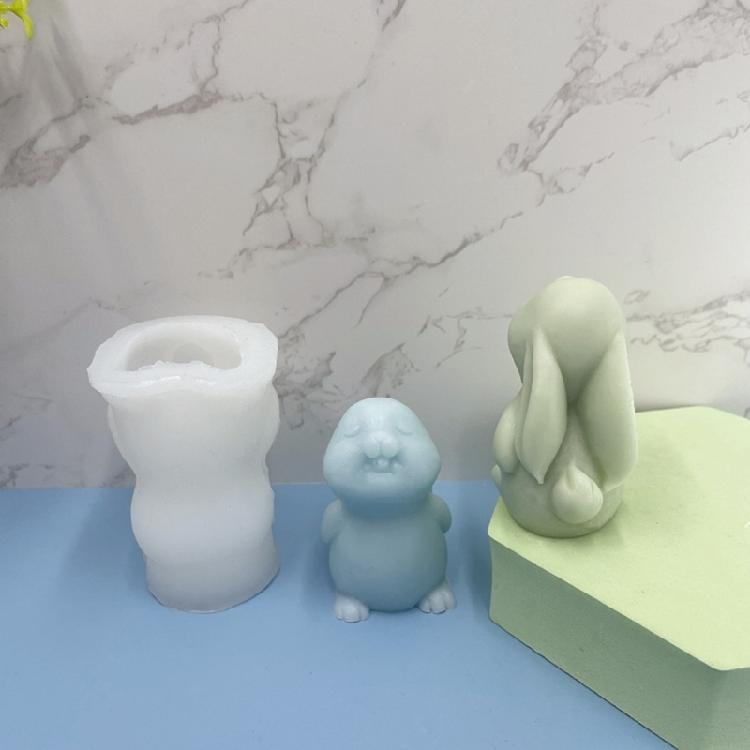 Easter Rabbit Resin Molds Rabbit Shape Candle Molds for Making Candle DIY Craft
