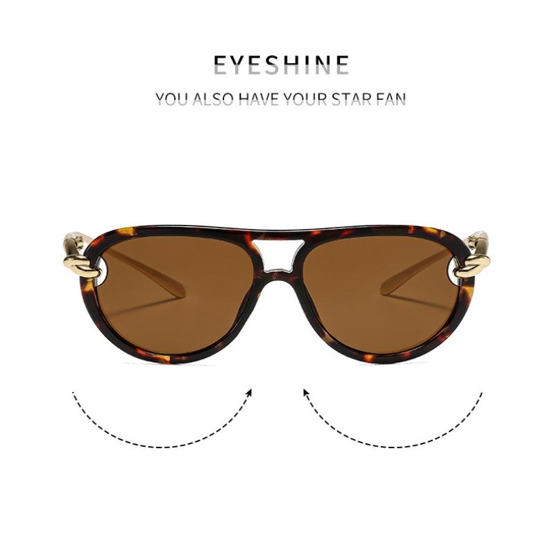 New Fashionable Rope Knot Double-Bridge Metal Sunglasses Women's INS Style Outdoor Street Style UV-Protective Sunglasses