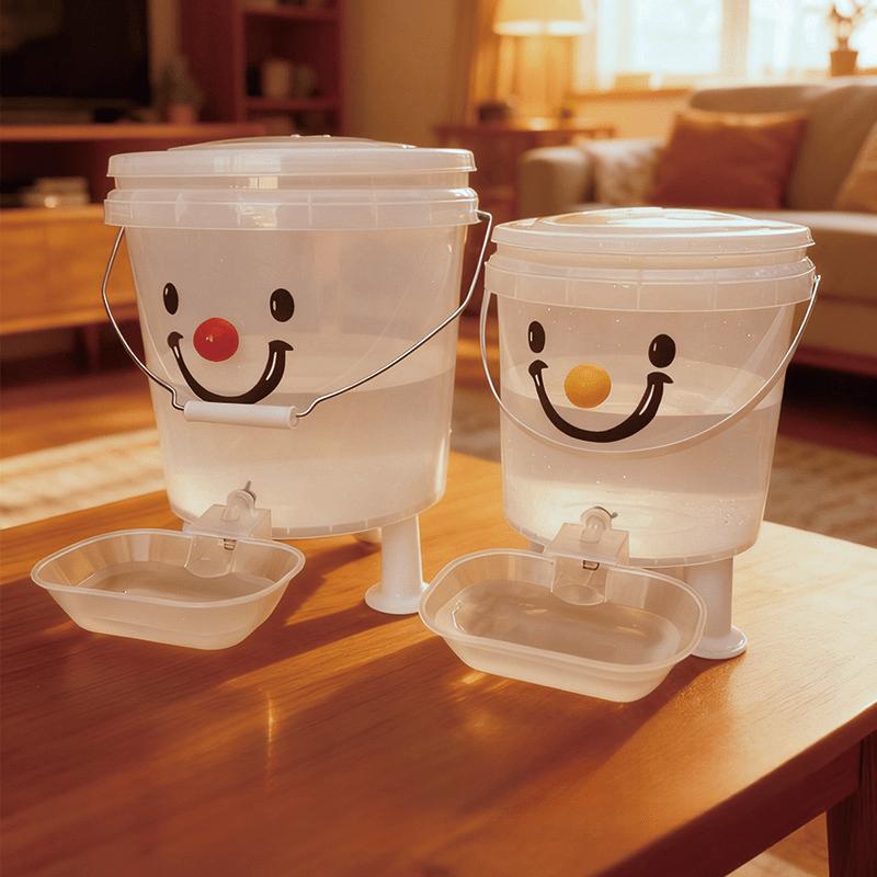 Distributeur d'eau automatique pour animaux de compagnie Dessin animé 5L/10L Grande capacité Fontaine à boire pour animaux de compagnie Sans électricité Bol d'eau automatique Accessoires pour chat