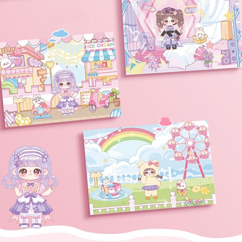 Dress-up DIY Dress Up Stickers Paper Graffiti Assembly Set  Children Gifts