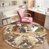 Genshin Impact Print Round Rug, Washable Floor Carpet, For Entryway Dorm Laundry Room Office Study, Home Decor Birthday Christmas Gift
