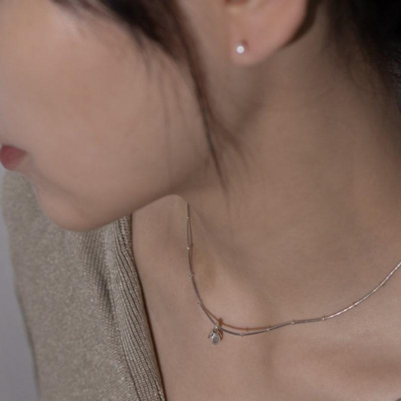 

Kiee Oshimu (Silver 925)1004 Spot Pendant Sliver Necklace (Silver925)1004SpotPendantSliver