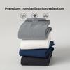 Men's Cotton Socks for All Seasons - Solid Color Mid-Calf Socks - Sweat Absorbing, Odor-Preventing, Antibacterial Socks - Casual Socks