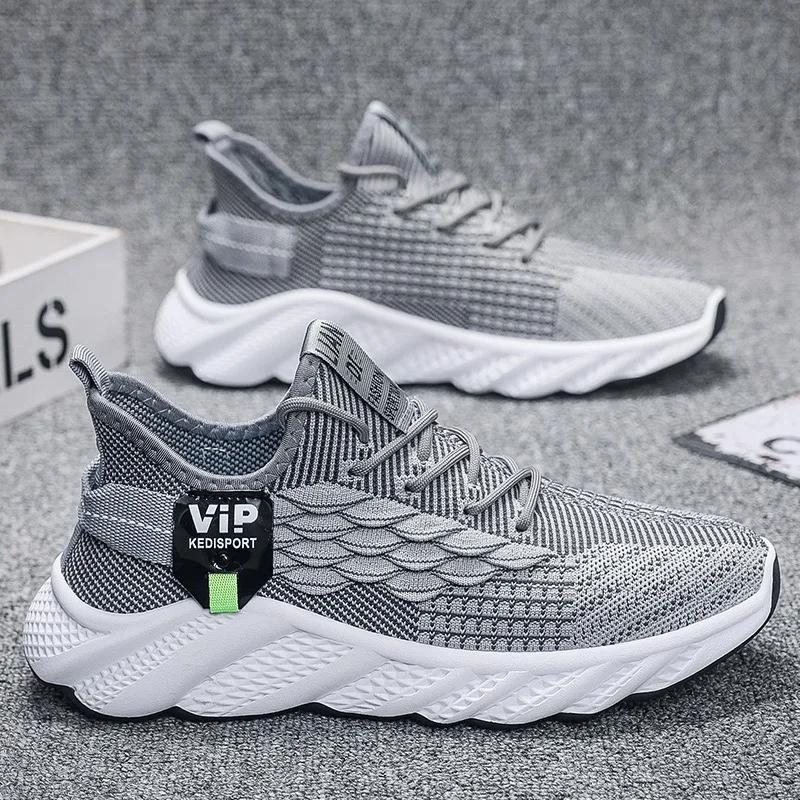 Men's Sneakers Spring Fashion Breathable Casual Shoes Lightweight Comfort Running Shoes Jogging Lace Up Trainers Tenis Masculino