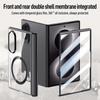 Glossy Electroplated Frame PC For Magsafe Case for Samsung Galaxy Z Fold 8 Ultra ZFold8 Hinge Armor Cover Glass Protector Film