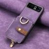 Funda de Cuero Moto Razr60 Ultra con Ranuras para Múltiples Tarjetas y Soporte de Anillo