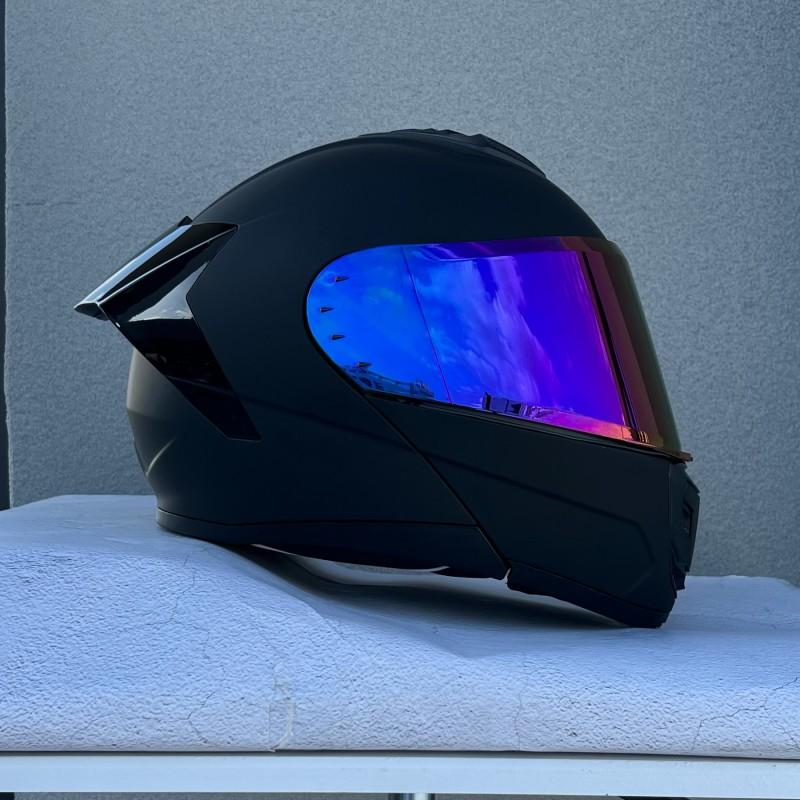 Flip-Up Motorcycle Helmet With Dual Visors ABS Full Face Men Women Scooter Riders