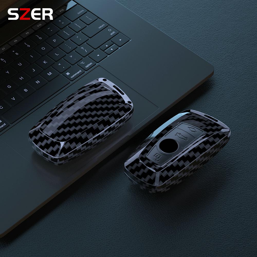 For Bmw 1 2 3 4 5 6 7 Series X1 X3 X4 X5 X6 X7 F10 F20 F30 G20 G30 G01 F15 F16 G02 G05 F34 Abs Carbon Fiber Car Key Case Cover