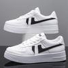 Comfortable Low Top Lace Up Men Breathable Thick Sole White Casual Board Shoes