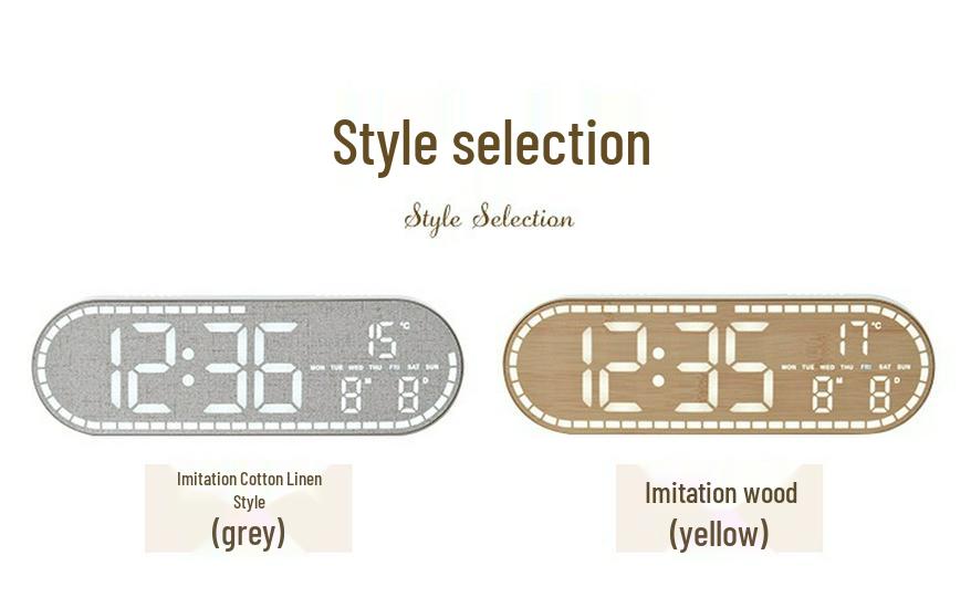 Multifunctional LED Geometric Style Clock for Living Room, Dining Room, and Bedroom - Model GH9009